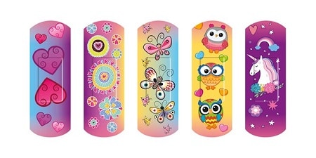 Verschiedene Nexcare Happy Kids Magic Pflaster aus einer Packung

